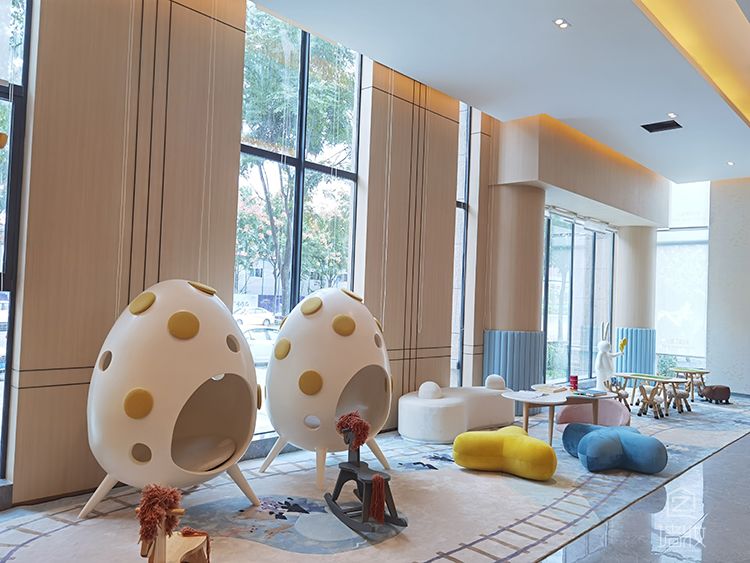 高端售樓部木紋膜貼膜實景案例-PVC裝飾貼膜