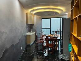 中式風(fēng)辦公室使用木紋膜效果展示-PVC裝飾貼膜